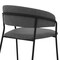 Armen Living Nara 26" Gray Faux Leather and Metal Counter Height Barstool with Black Frame LCNRBABLGRY26 - alternate 3